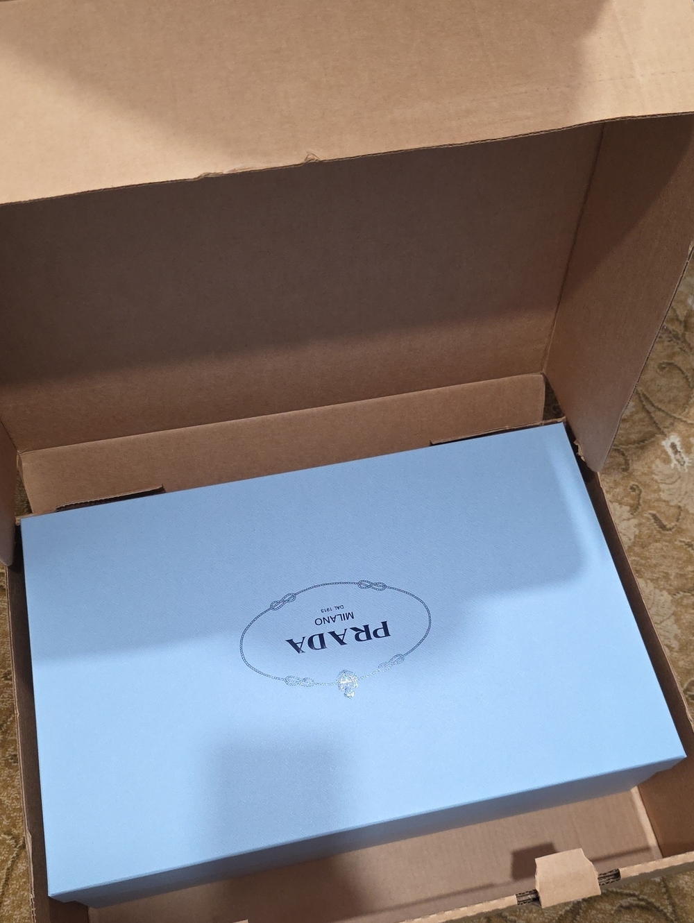 Prada Light Blue Jewelry Box - Prada Branded Gift Box